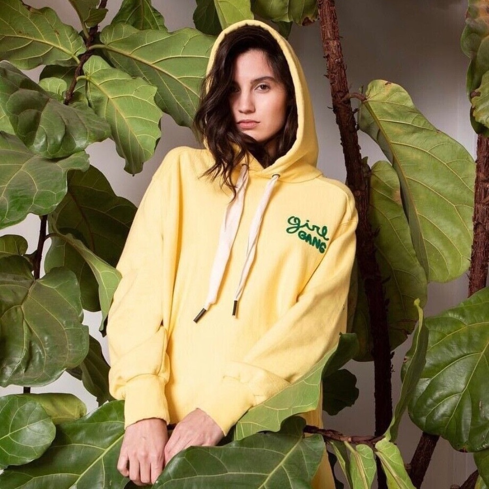 Sandrine Rose x Free People Girl Gang Hoodie Yellow Size M - NWT
